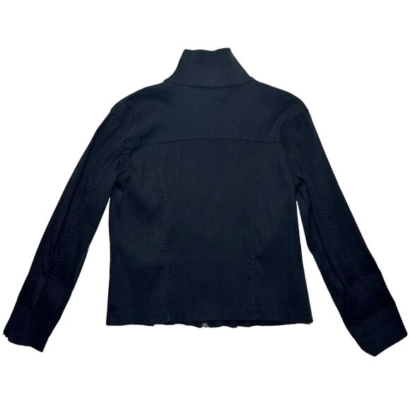 FRENCH DRESSING Jeanswear Vintage Y2K Black Zip Up Jacket Sz 6 - Picture 5 of 9